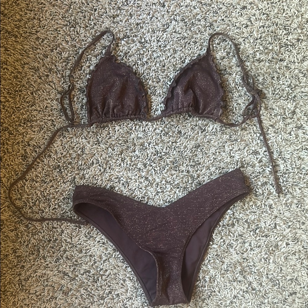 Brown shimmer  Bikini Set